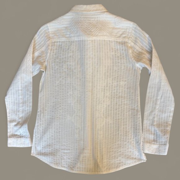 Dylan White Embroidered Button Down Shirt XS - Picture 5 of 16